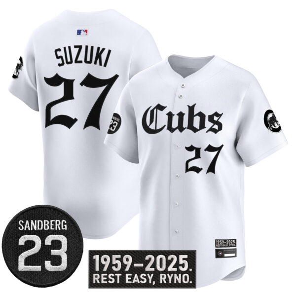 Men's Chicago Cubs 'Ryne Sandberg Tribute' Vapor Premier Limited Jersey - All Stitched - Image 19