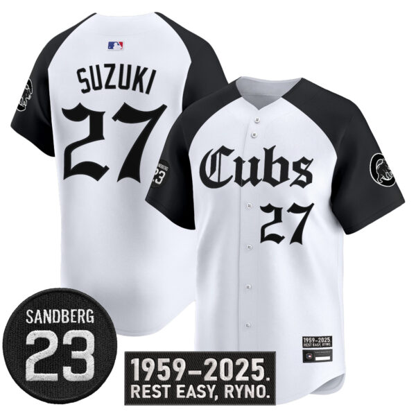 Men's Chicago Cubs 'Ryne Sandberg Tribute' Vapor Premier Limited Jersey - All Stitched - Image 29