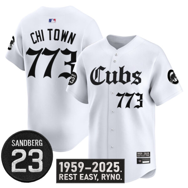 Men's Chicago Cubs 'Ryne Sandberg Tribute' Vapor Premier Limited Jersey - All Stitched - Image 12