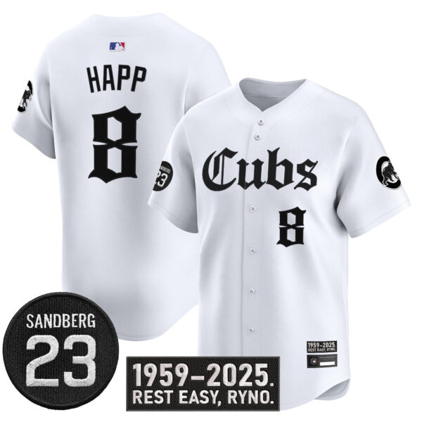 Men's Chicago Cubs 'Ryne Sandberg Tribute' Vapor Premier Limited Jersey - All Stitched - Image 15