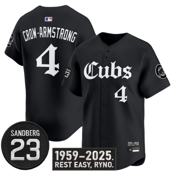 Men's Chicago Cubs 'Ryne Sandberg Tribute' Vapor Premier Limited Jersey - All Stitched - Image 8