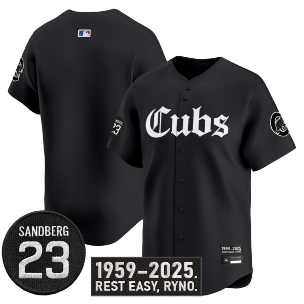 Men's Chicago Cubs 'Ryne Sandberg Tribute' Vapor Premier Limited Jersey - All Stitched - Image 10