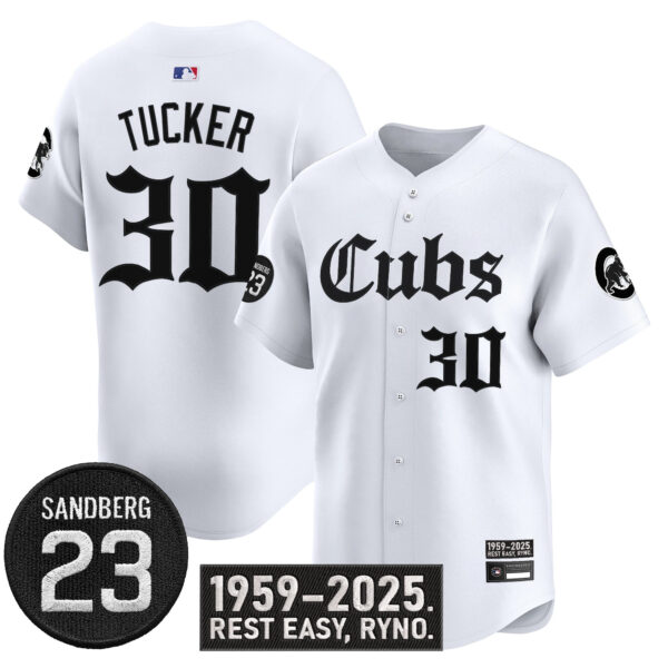 Men's Chicago Cubs 'Ryne Sandberg Tribute' Vapor Premier Limited Jersey - All Stitched - Image 13