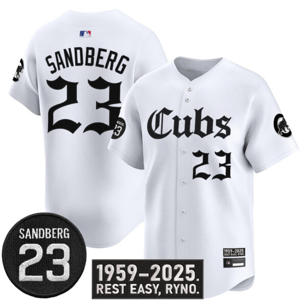Men's Chicago Cubs 'Ryne Sandberg Tribute' Vapor Premier Limited Jersey - All Stitched - Image 11