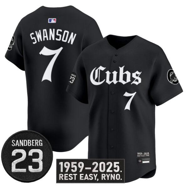 Men's Chicago Cubs 'Ryne Sandberg Tribute' Vapor Premier Limited Jersey - All Stitched - Image 4