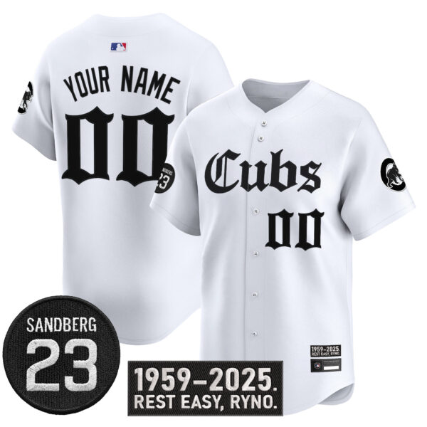 Chicago Cubs 'Ryne Sandberg Tribute' Vapor Premier Limited Custom Jersey - All Stitched - Image 2