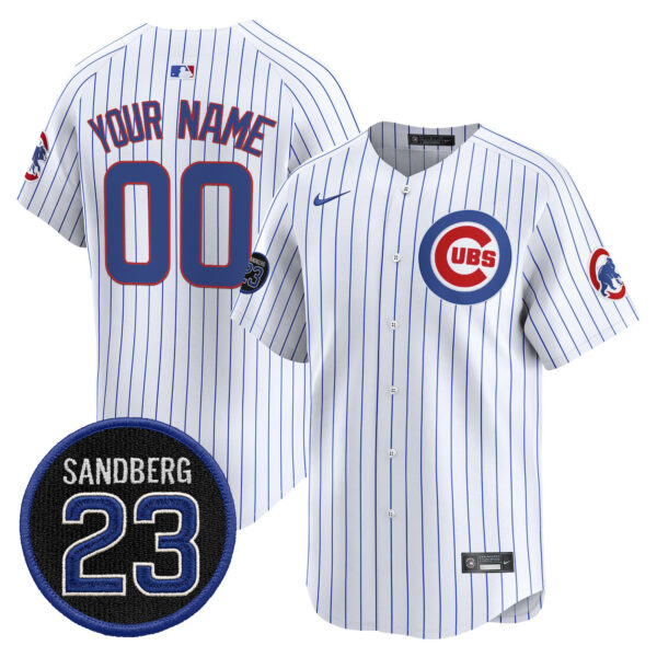 Chicago Cubs 'Ryne Sandberg Tribute' Vapor Premier Limited Custom Jersey V2 - All Stitched - Image 5