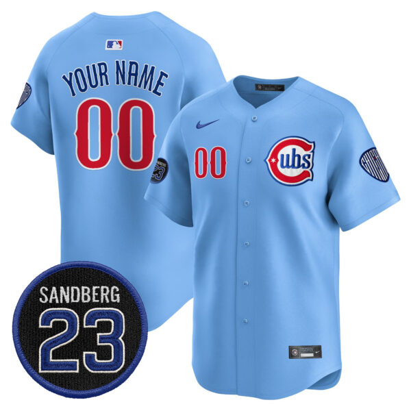 Chicago Cubs 'Ryne Sandberg Tribute' Vapor Premier Limited Custom Jersey V2 - All Stitched - Image 2