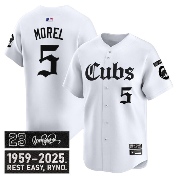 Men's Chicago Cubs 'Ryne Sandberg Tribute' Vapor Premier Limited Jersey - Gothic Edition - All Stitched - Image 17