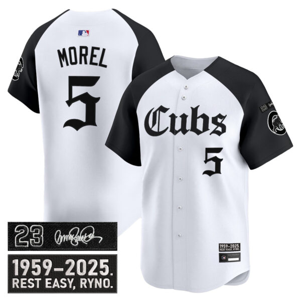 Men's Chicago Cubs 'Ryne Sandberg Tribute' Vapor Premier Limited Jersey - Gothic Edition - All Stitched - Image 27