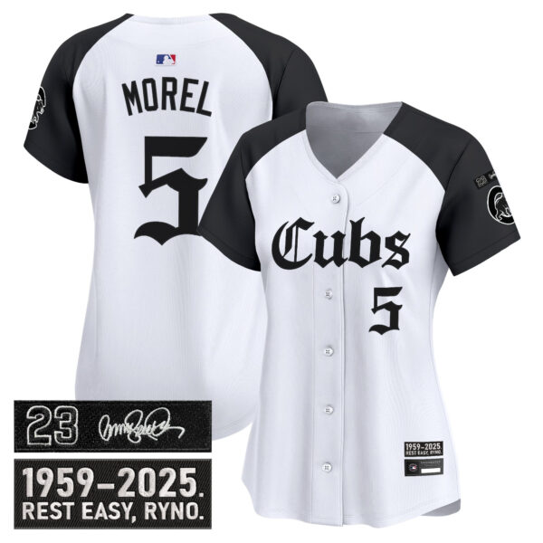 Women's Chicago Cubs 'Ryne Sandberg Tribute' Vapor Premier Limited Jersey - Gothic Edition - All Stitched - Image 27