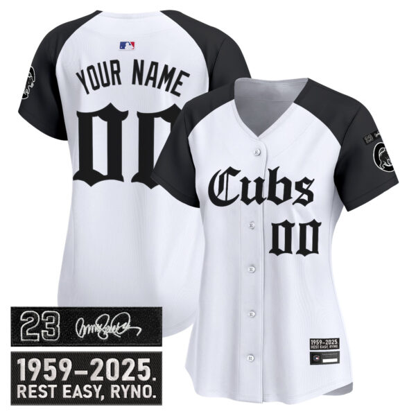 Chicago Cubs 'Ryne Sandberg Tribute' Vapor Premier Limited Custom Jersey - Gothic Edition - All Stitched - Image 6