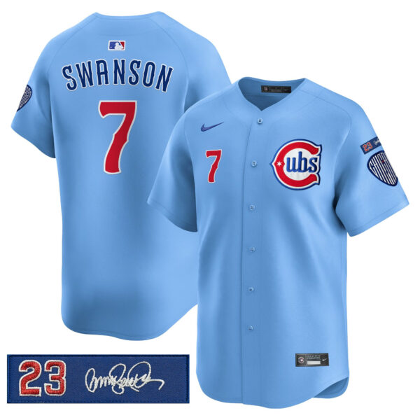 Men's Chicago Cubs 'Ryne Sandberg Tribute' Vapor Premier Limited Jersey V3 - All Stitched - Image 14