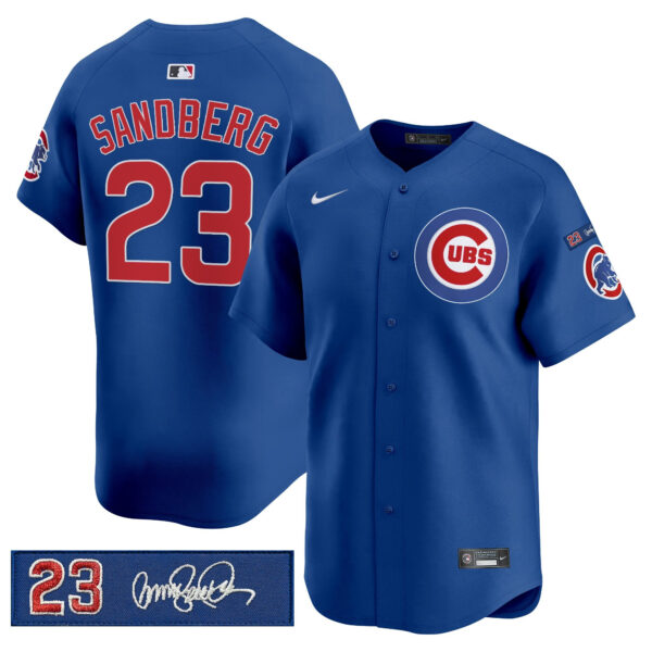 Men's Chicago Cubs 'Ryne Sandberg Tribute' Vapor Premier Limited Jersey V3 - All Stitched - Image 51