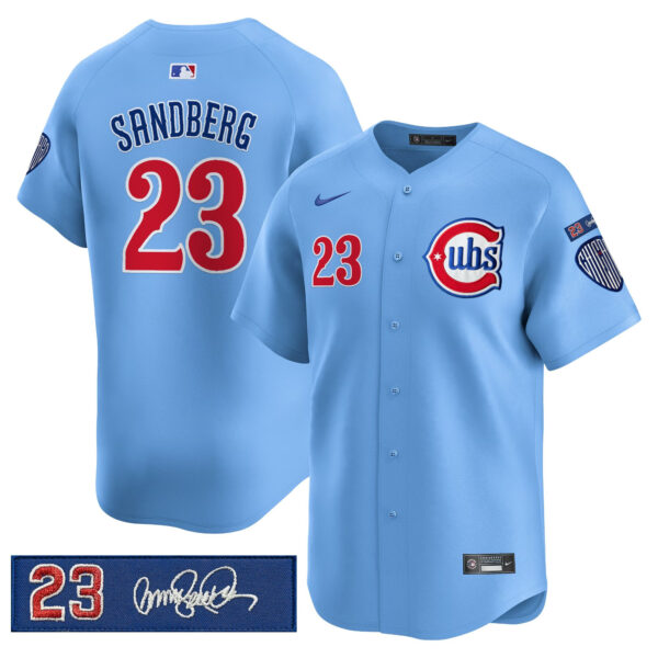 Men's Chicago Cubs 'Ryne Sandberg Tribute' Vapor Premier Limited Jersey V3 - All Stitched - Image 11