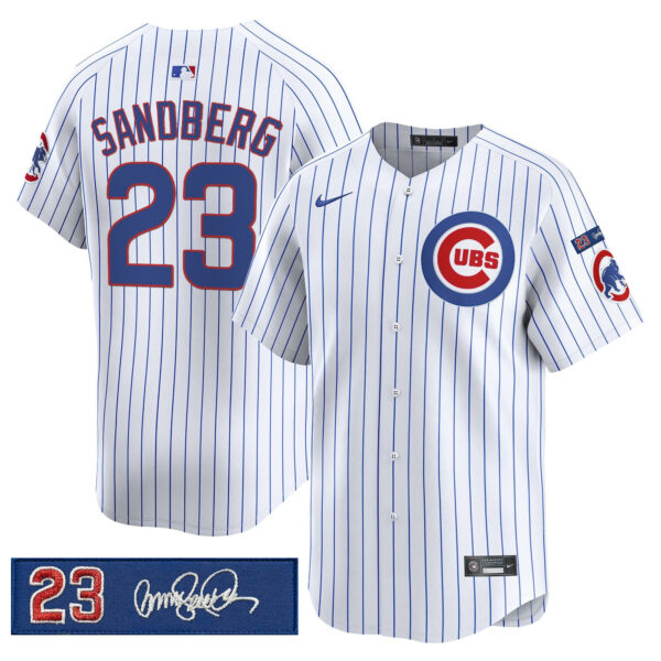 Men's Chicago Cubs 'Ryne Sandberg Tribute' Vapor Premier Limited Jersey V3 - All Stitched - Image 21