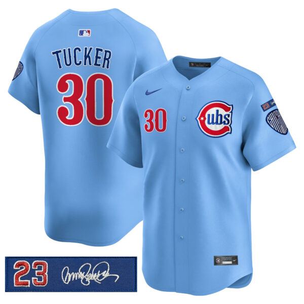 Men's Chicago Cubs 'Ryne Sandberg Tribute' Vapor Premier Limited Jersey V3 - All Stitched - Image 13