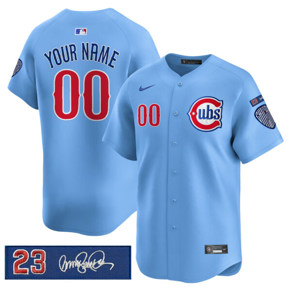 Chicago Cubs 'Ryne Sandberg Tribute' Vapor Premier Limited Custom Jersey V3 - All Stitched - Image 2