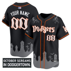 Los Angeles Dodgers 'Halloween Edition' Premier Limited Custom Jersey - Stitched