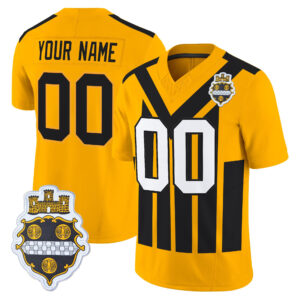 Pittsburgh Steelers 1933 Patch Throwback Vapor Limited Custom Jersey V2 - All Stitched
