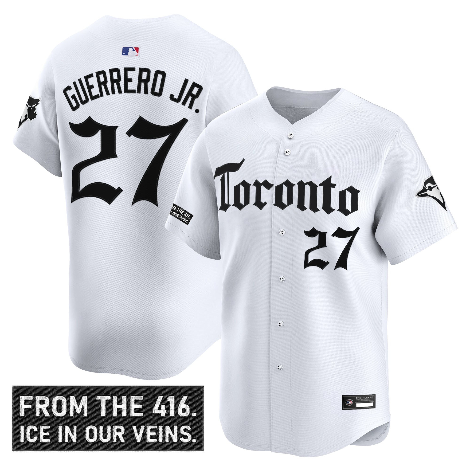 Men's Toronto Blue Jays 'Gothic North Edition' Vapor Premier Limited Jersey - All Stitched - Image 11