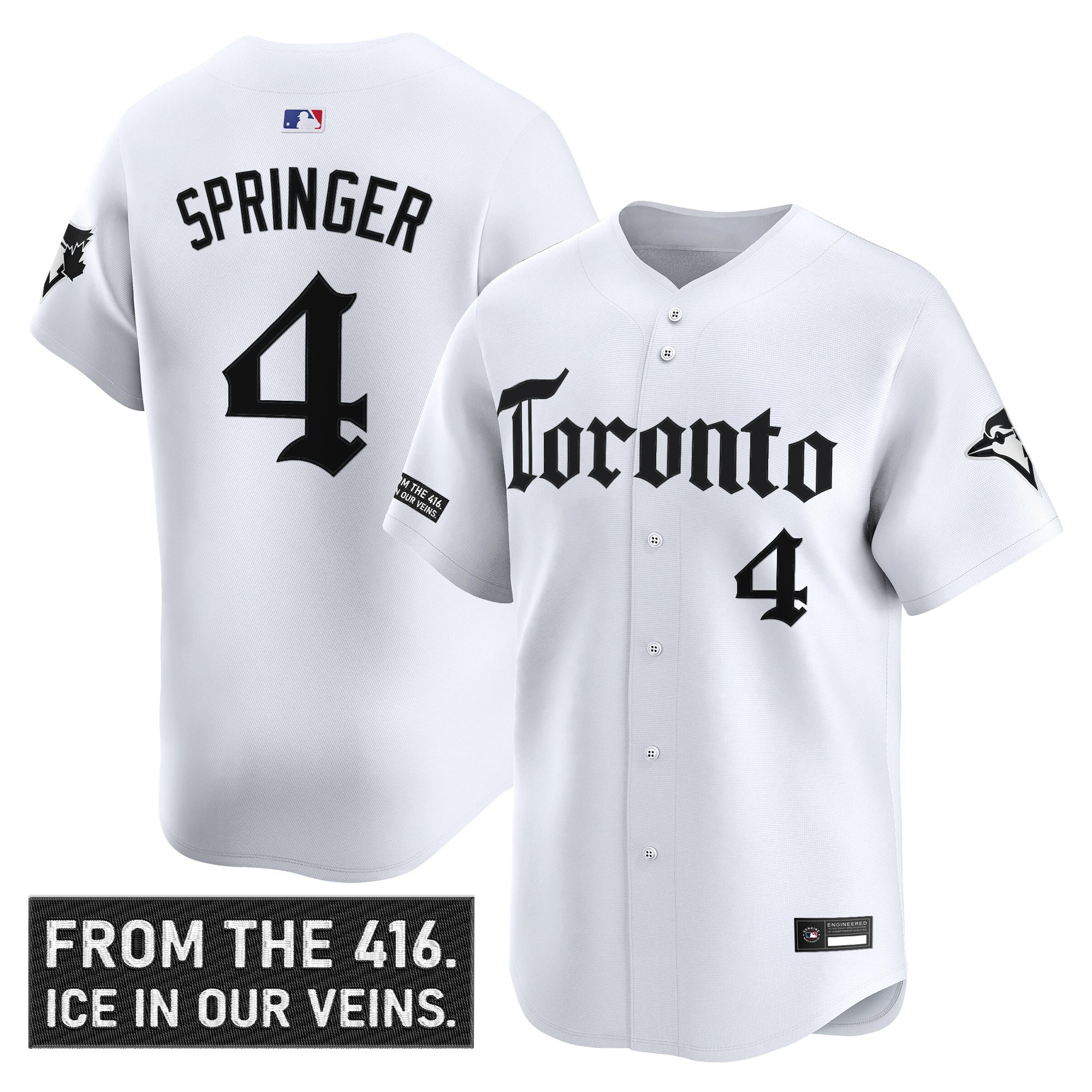 Men's Toronto Blue Jays 'Gothic North Edition' Vapor Premier Limited Jersey - All Stitched - Image 13