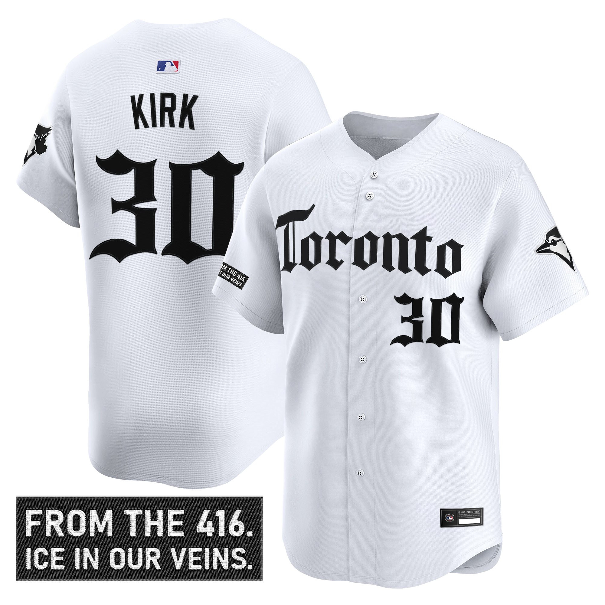 Men's Toronto Blue Jays 'Gothic North Edition' Vapor Premier Limited Jersey - All Stitched - Image 8