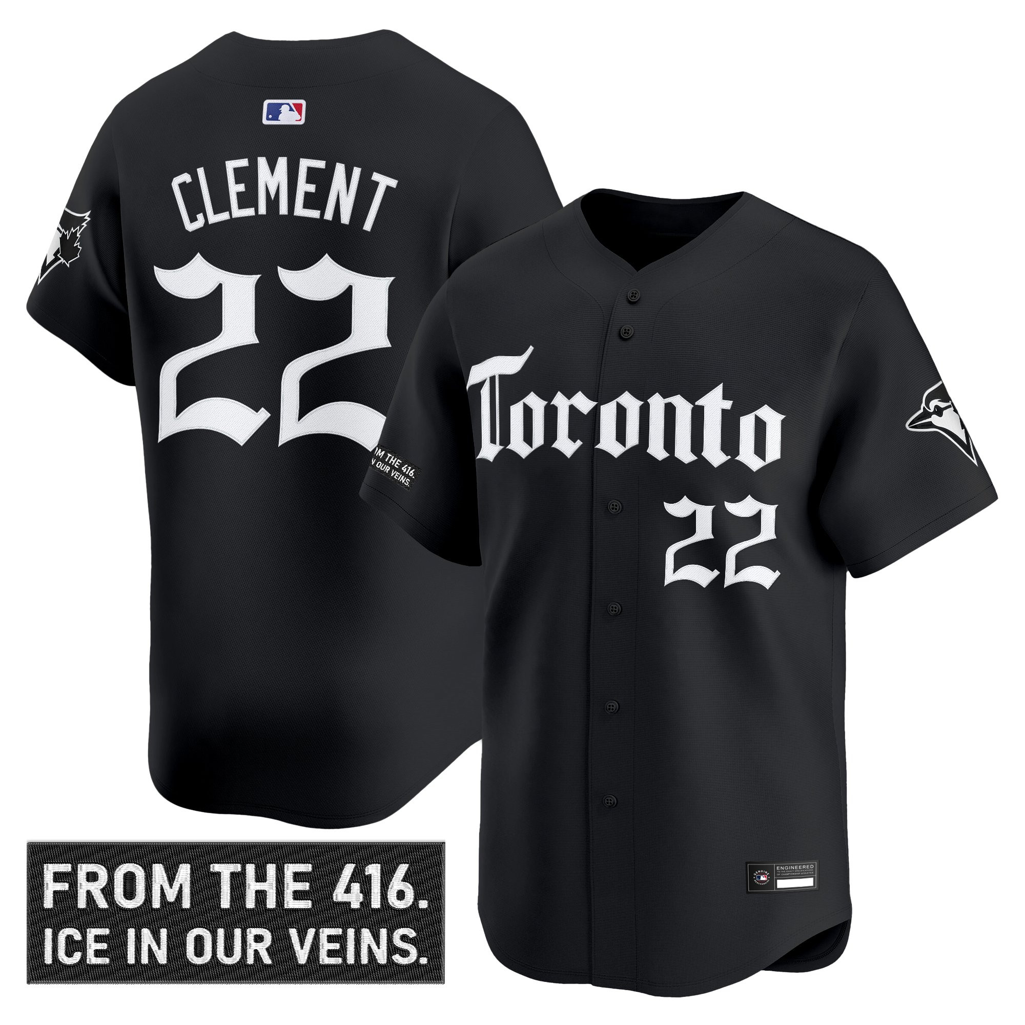 Men's Toronto Blue Jays 'Gothic North Edition' Vapor Premier Limited Jersey - All Stitched - Image 5