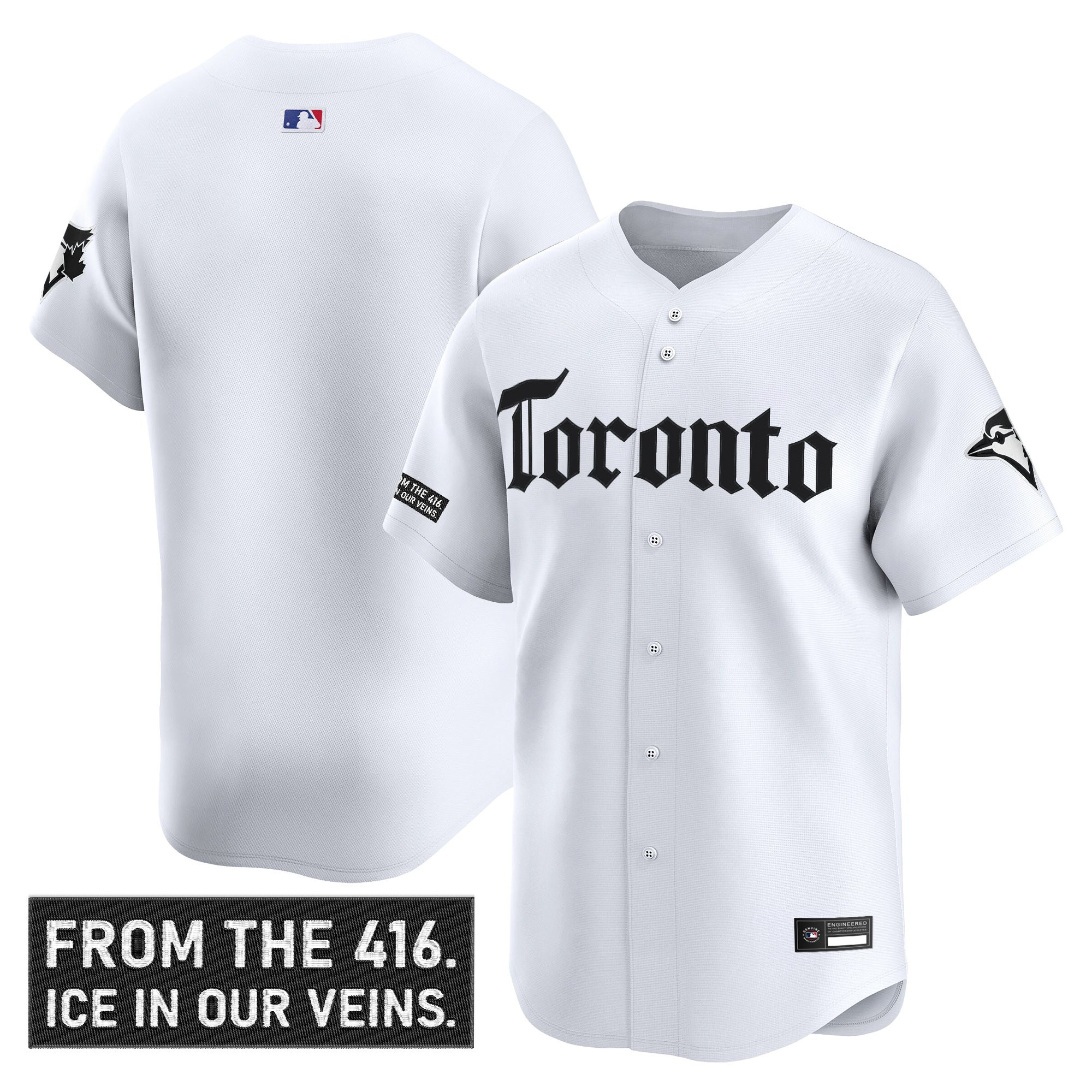 Men's Toronto Blue Jays 'Gothic North Edition' Vapor Premier Limited Jersey - All Stitched - Image 14