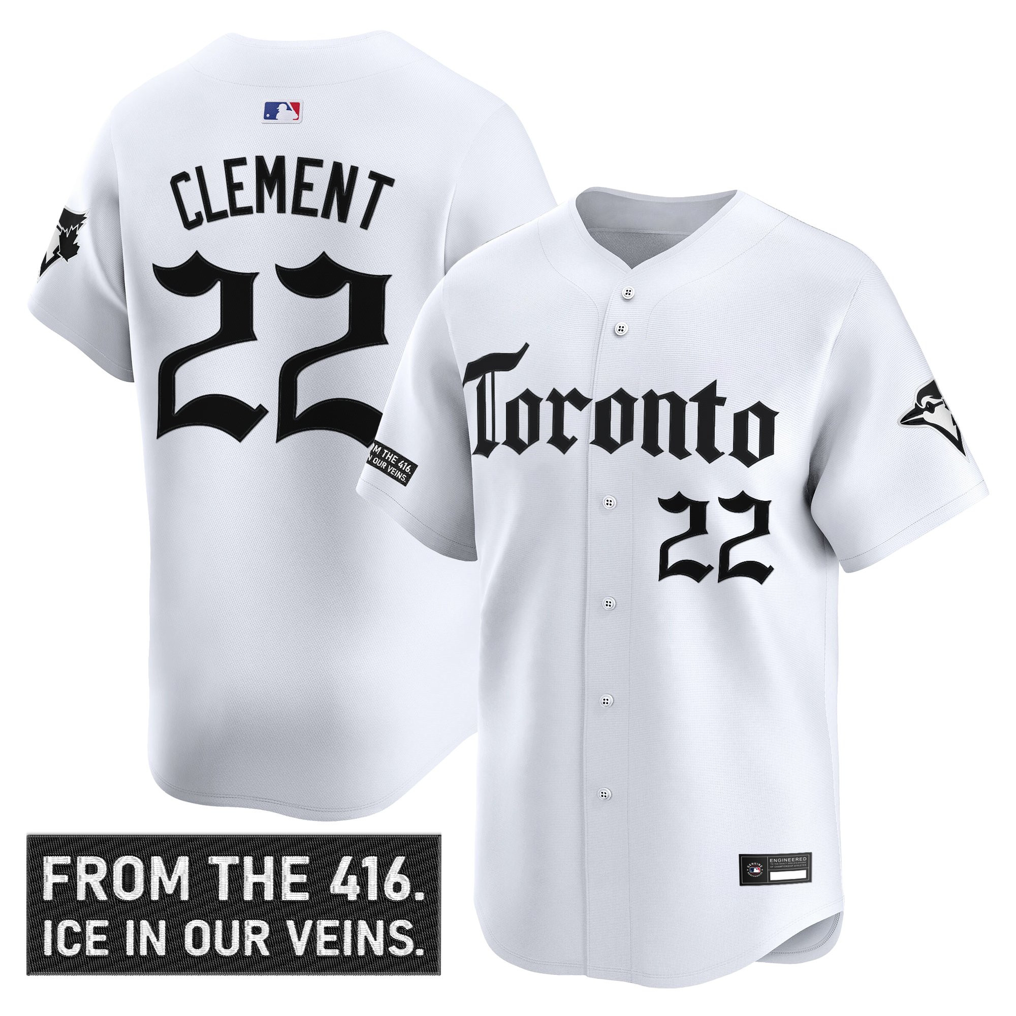 Men's Toronto Blue Jays 'Gothic North Edition' Vapor Premier Limited Jersey - All Stitched - Image 12