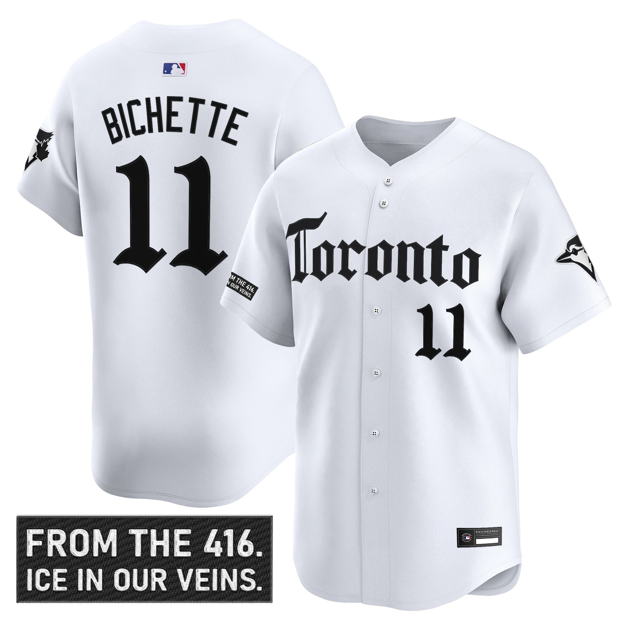 Men's Toronto Blue Jays 'Gothic North Edition' Vapor Premier Limited Jersey - All Stitched - Image 10