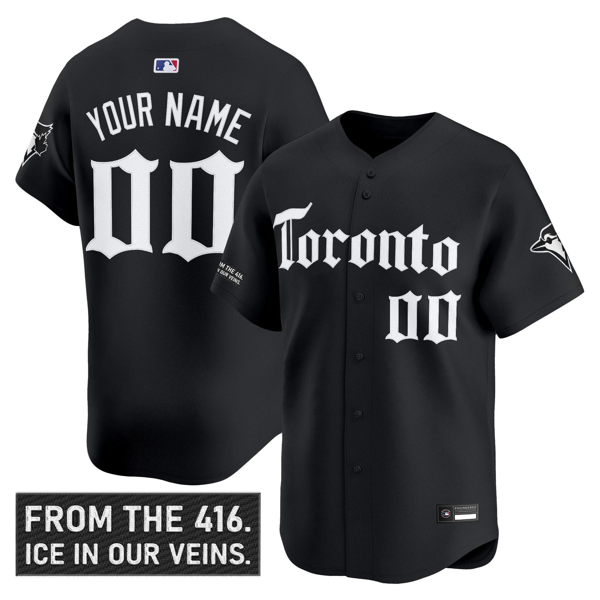 Toronto Blue Jays 'Gothic North Edition' Vapor Premier Limited Custom Jersey - All Stitched
