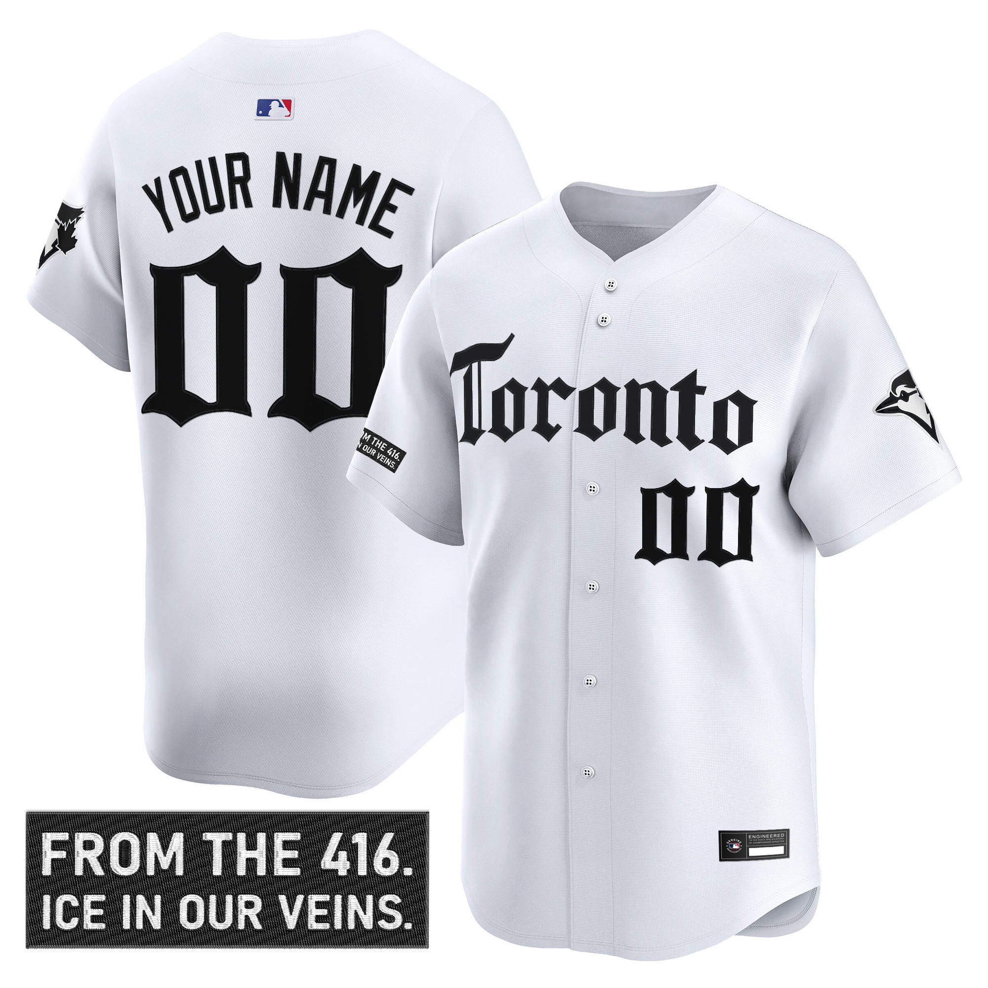 Toronto Blue Jays 'Gothic North Edition' Vapor Premier Limited Custom Jersey - All Stitched - Image 2