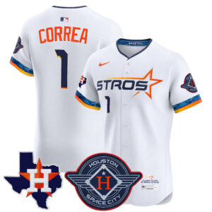 Men's Houston Astros 2025 City Connect Texas Patch Vapor Premier Elite Jersey - All Stitched