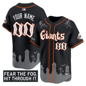 San Francisco Giants 'Halloween Fog Edition' Vapor Premier Limited Custom Jersey - All Stitched