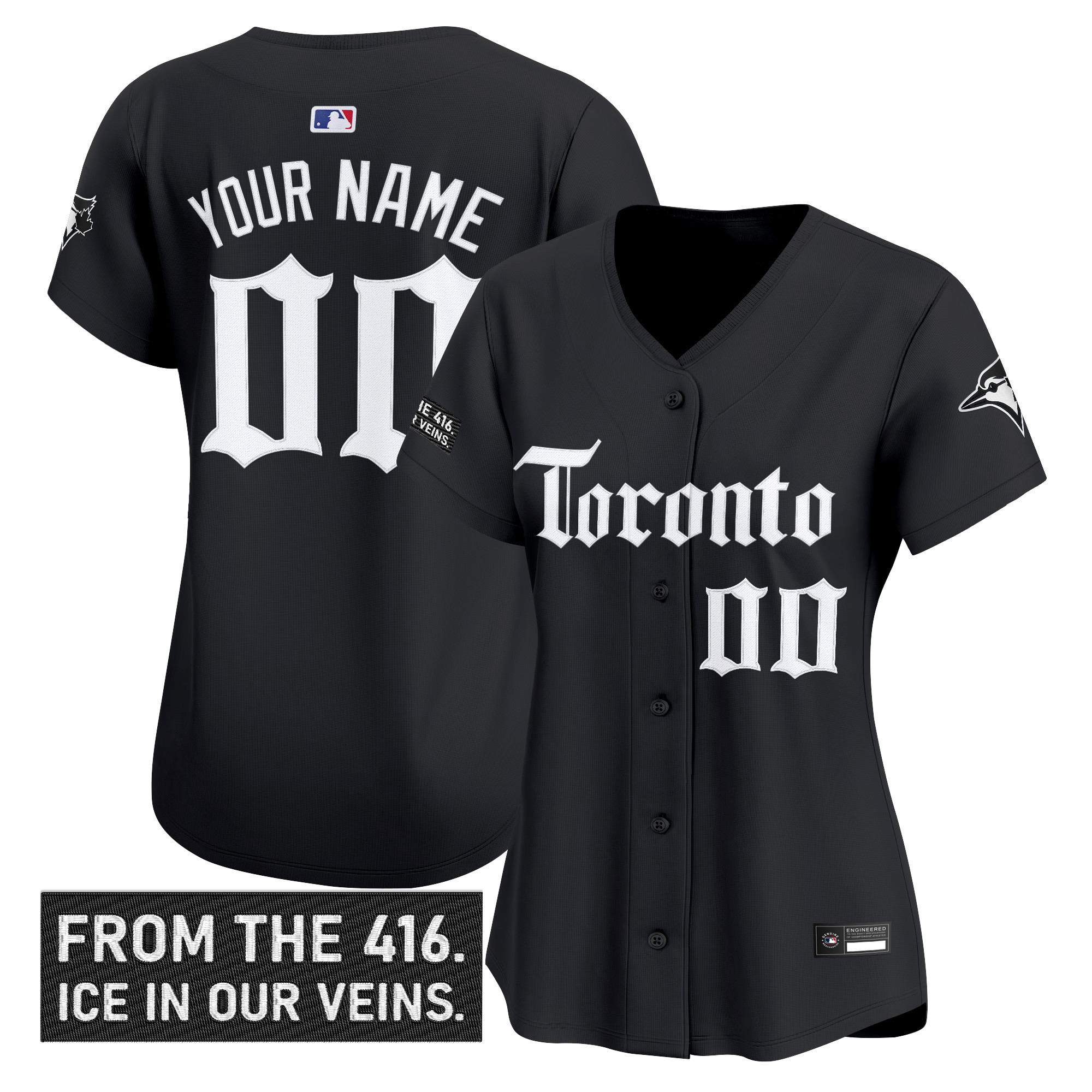 Toronto Blue Jays 'Gothic North Edition' Vapor Premier Limited Custom Jersey - All Stitched - Image 4