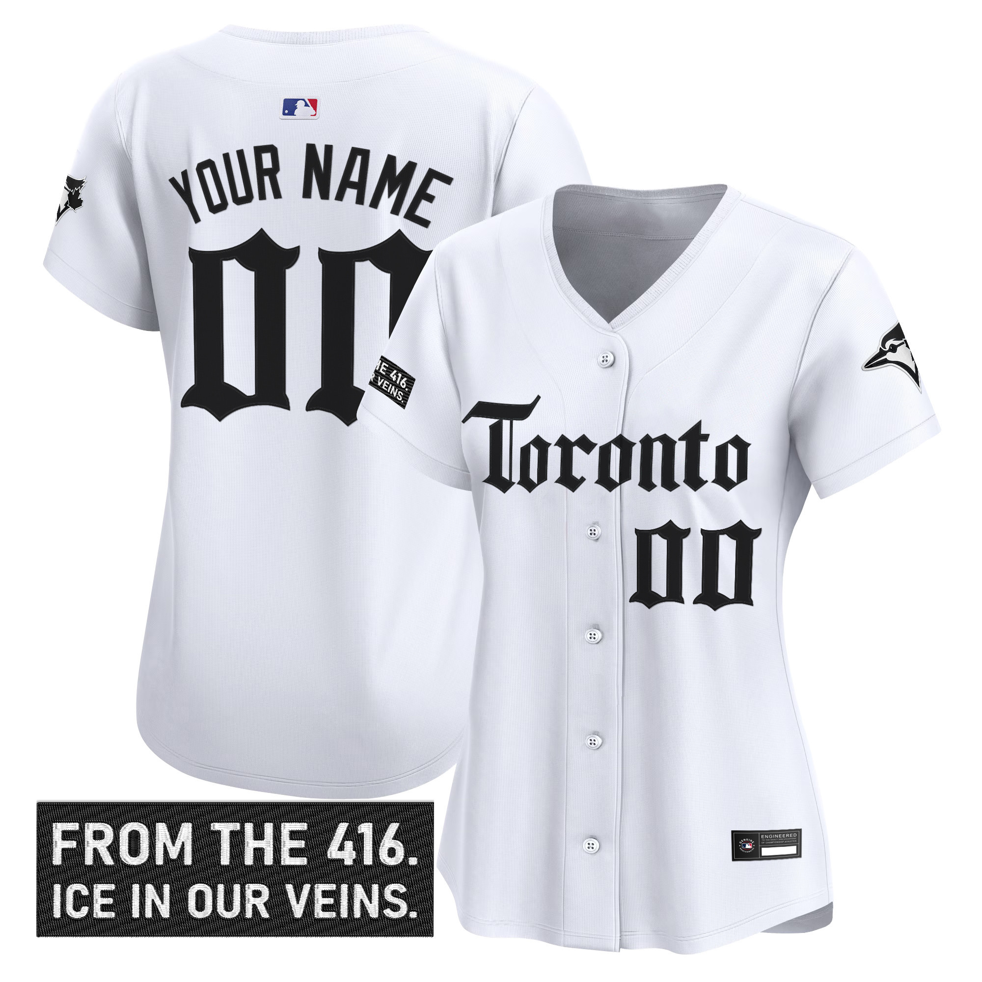 Toronto Blue Jays 'Gothic North Edition' Vapor Premier Limited Custom Jersey - All Stitched - Image 5