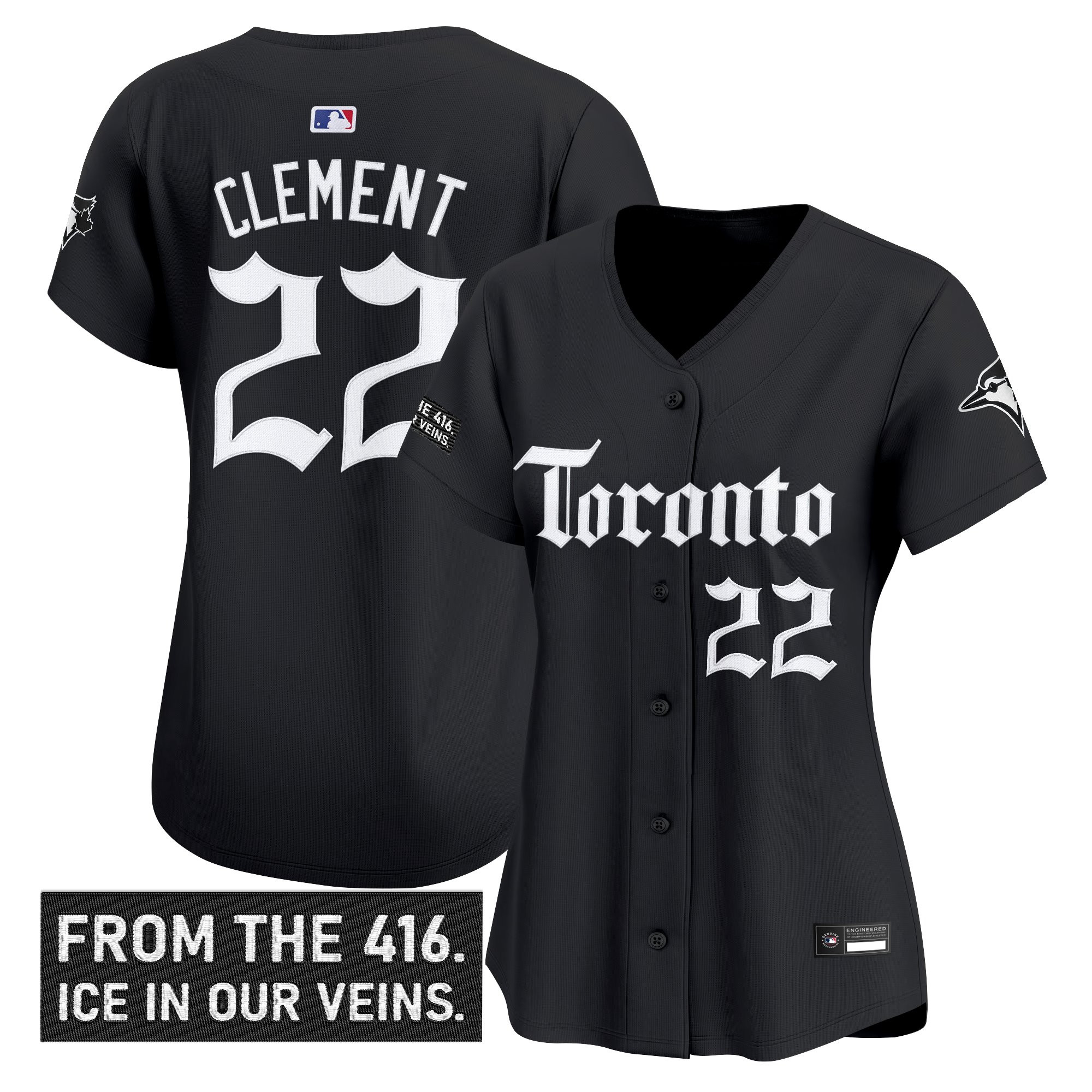 Women's Toronto Blue Jays 'Gothic North Edition' Vapor Premier Limited Jersey - All Stitched - Image 5