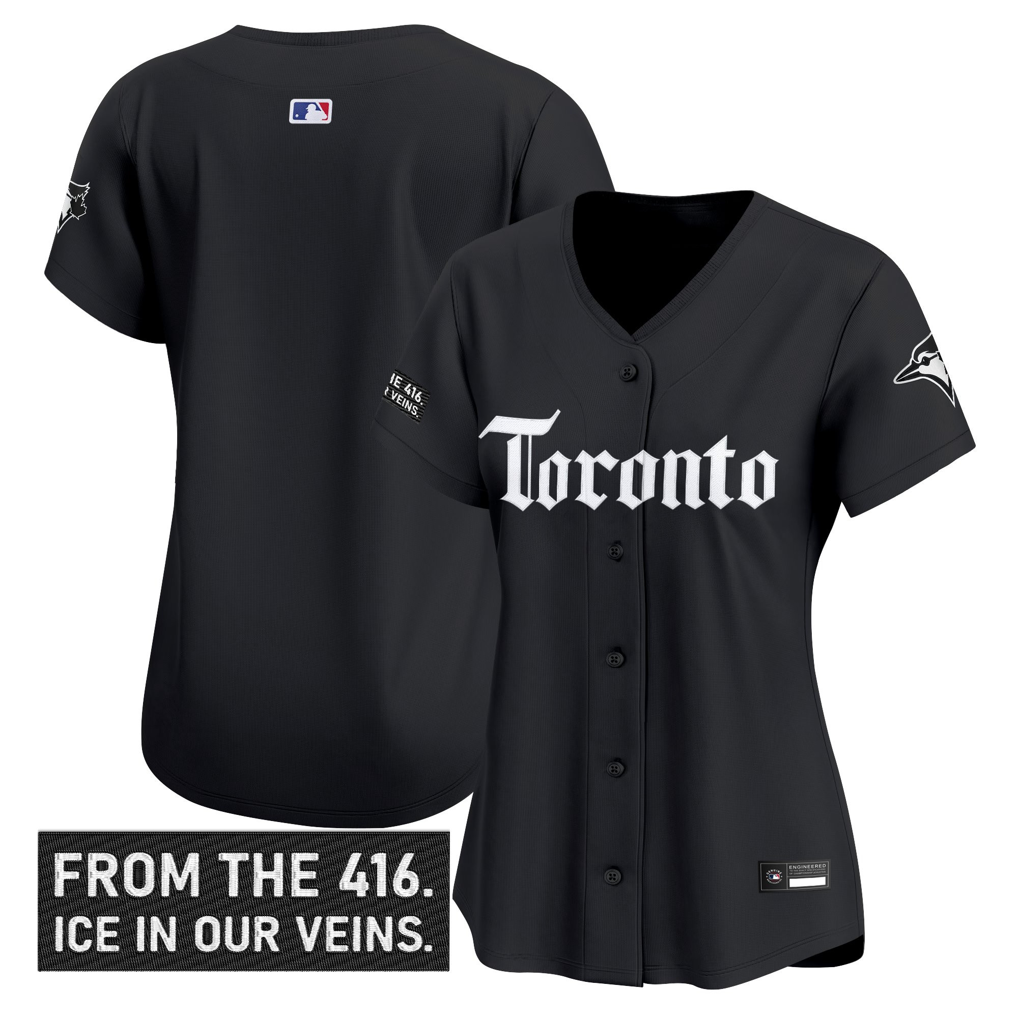 Women's Toronto Blue Jays 'Gothic North Edition' Vapor Premier Limited Jersey - All Stitched - Image 7