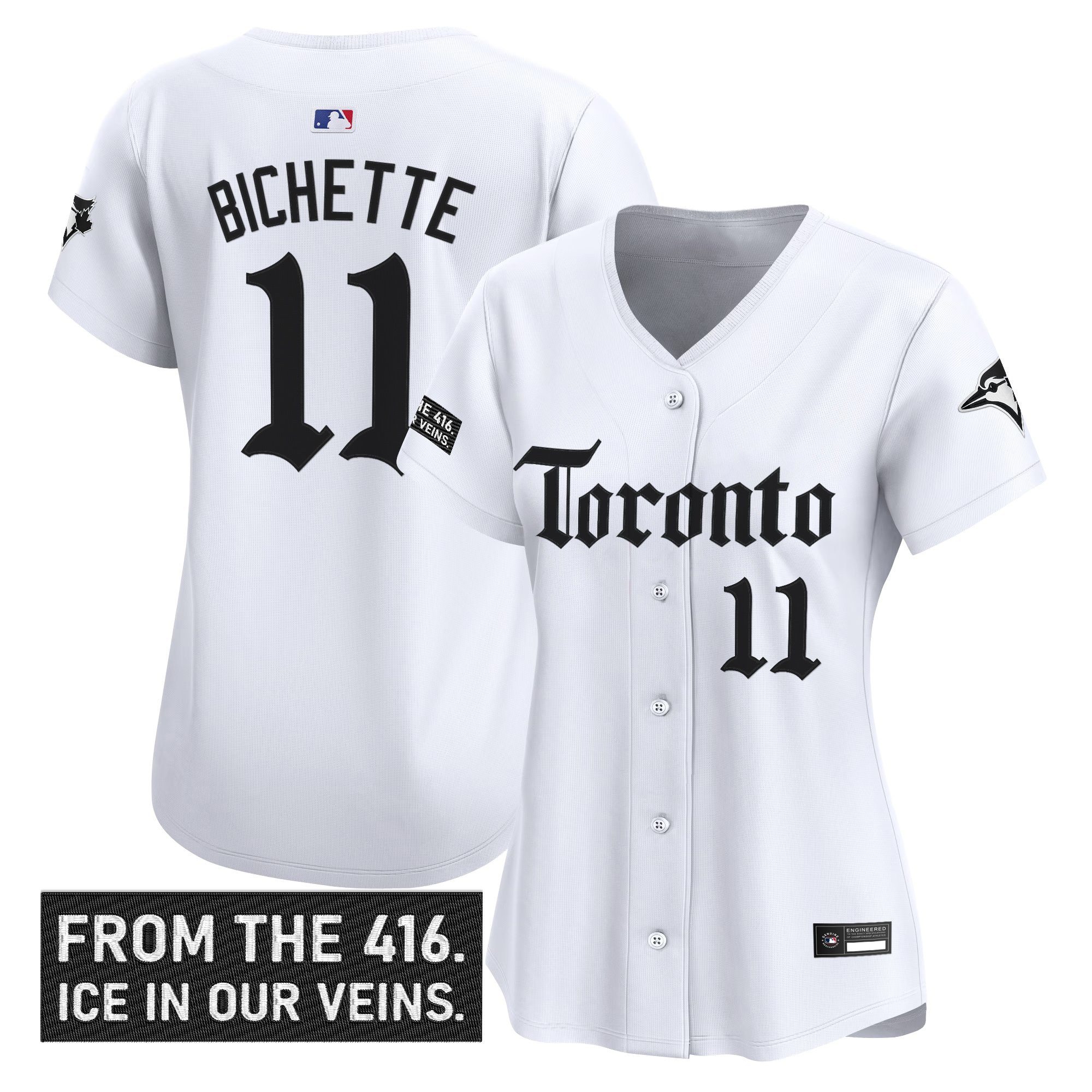 Women's Toronto Blue Jays 'Gothic North Edition' Vapor Premier Limited Jersey - All Stitched - Image 10