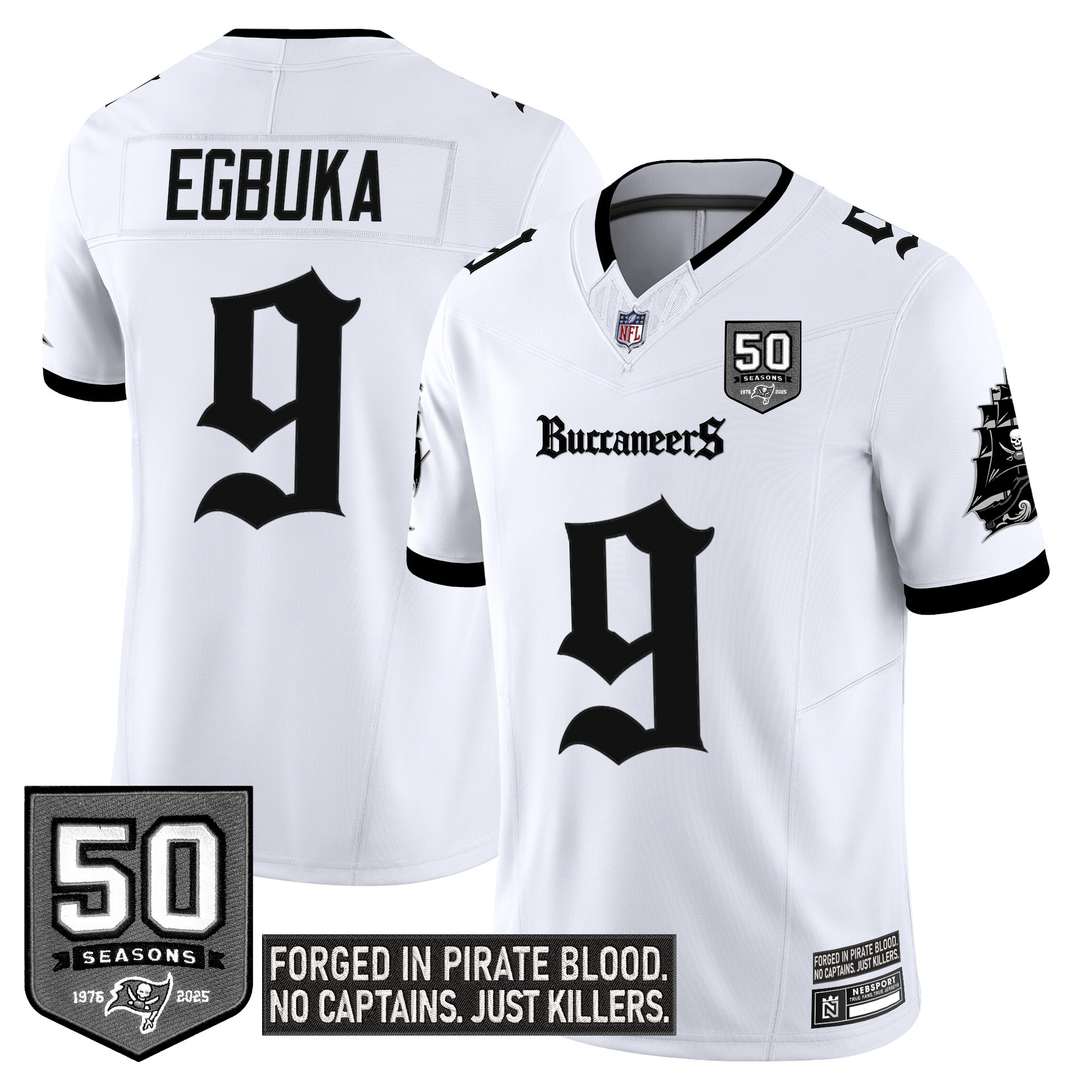 Men's Tampa Bay Buccaneers 'Gothic Pirate Shadows Edition' Vapor Limited Jersey - All Stitched - Image 15