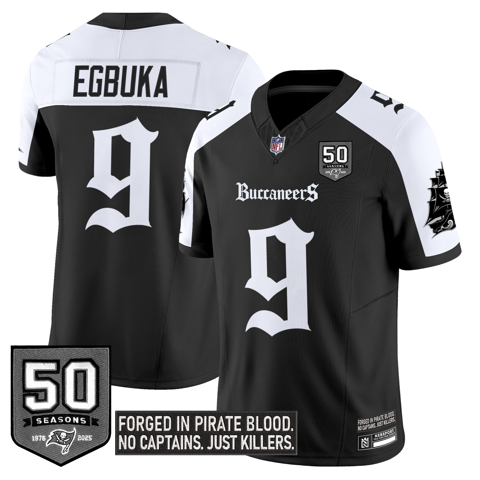 Men's Tampa Bay Buccaneers 'Gothic Pirate Shadows Edition' Vapor Limited Jersey - All Stitched - Image 26