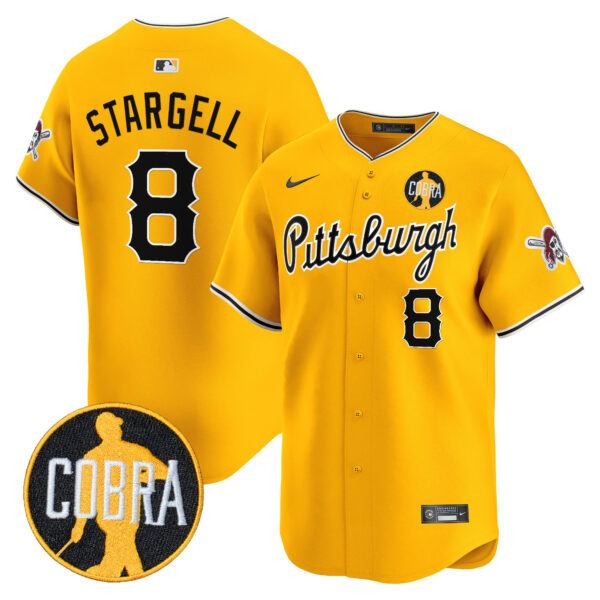 Men's Pittsburgh Pirates 'Dave Parker Cobra Patch' Vapor Premier Limited Jersey - All Stitched - Image 32
