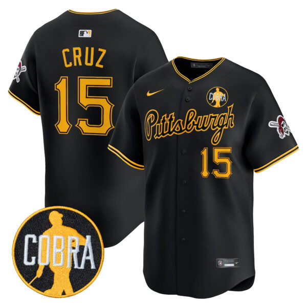 Men's Pittsburgh Pirates 'Dave Parker Cobra Patch' Vapor Premier Limited Jersey - All Stitched - Image 5