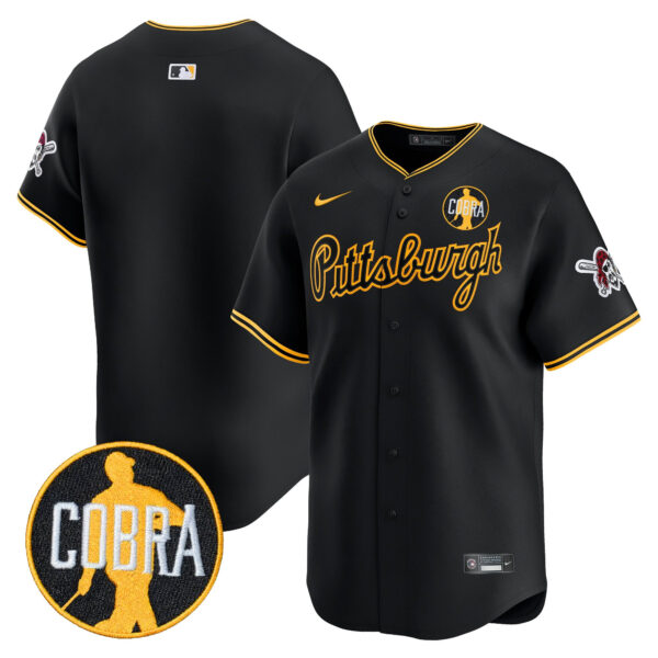 Men's Pittsburgh Pirates 'Dave Parker Cobra Patch' Vapor Premier Limited Jersey - All Stitched - Image 11