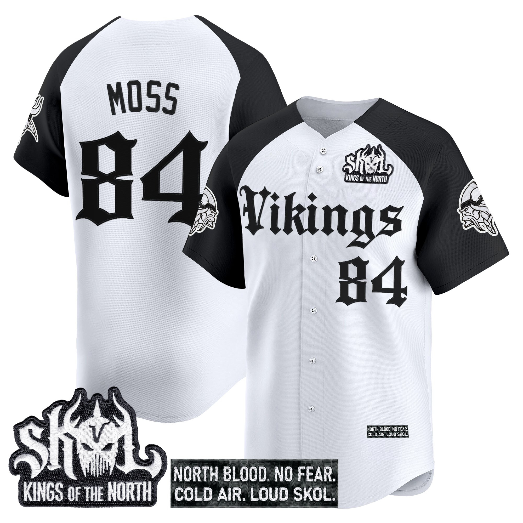 Men's Minnesota Vikings 'Gothic Norseblood Edition' Vapor Baseball Jersey - All Stitched - Image 29