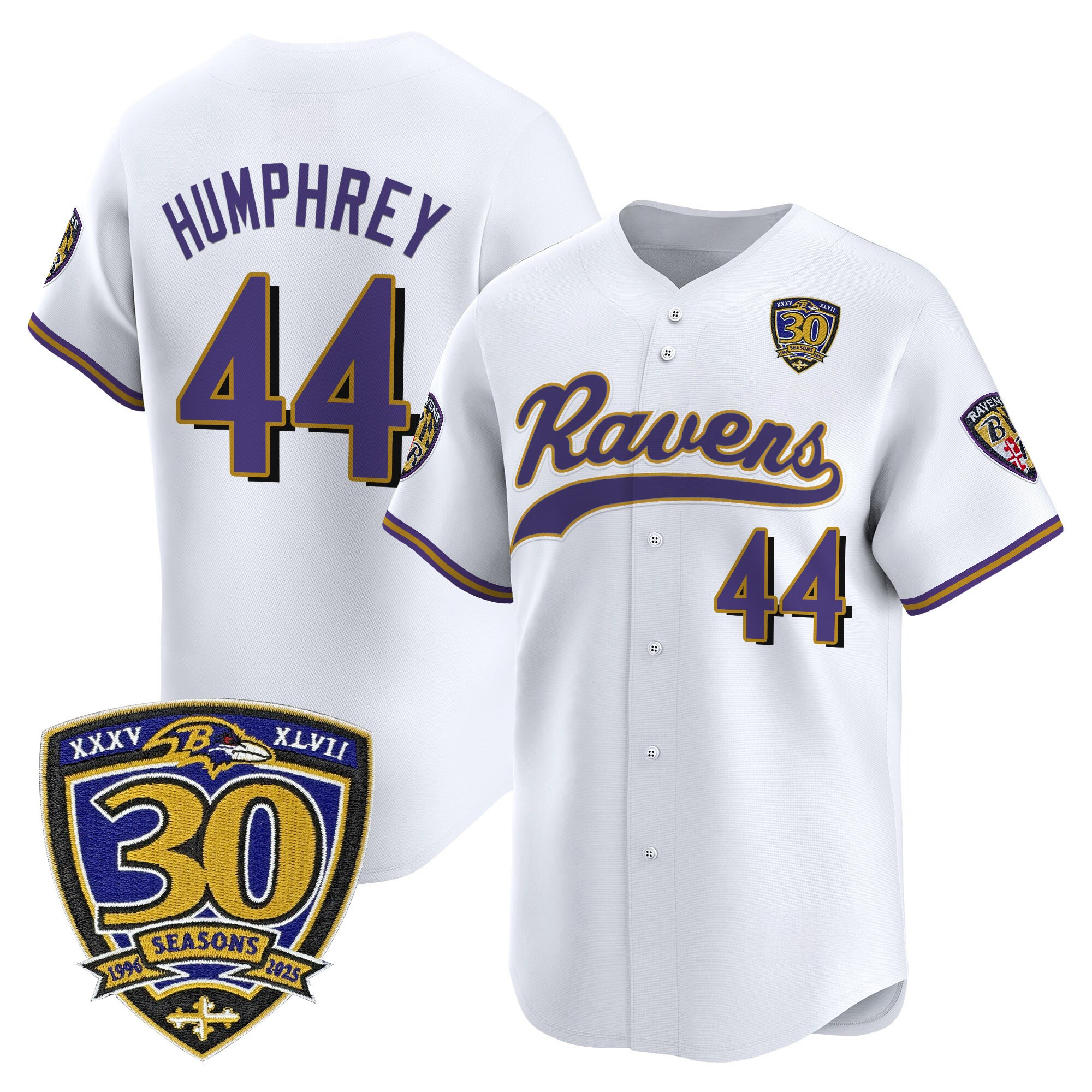 Men's Baltimore Ravens 2025 Vapor Baseball Jersey - 30th Anniversary Patch - All Stitched - Image 16