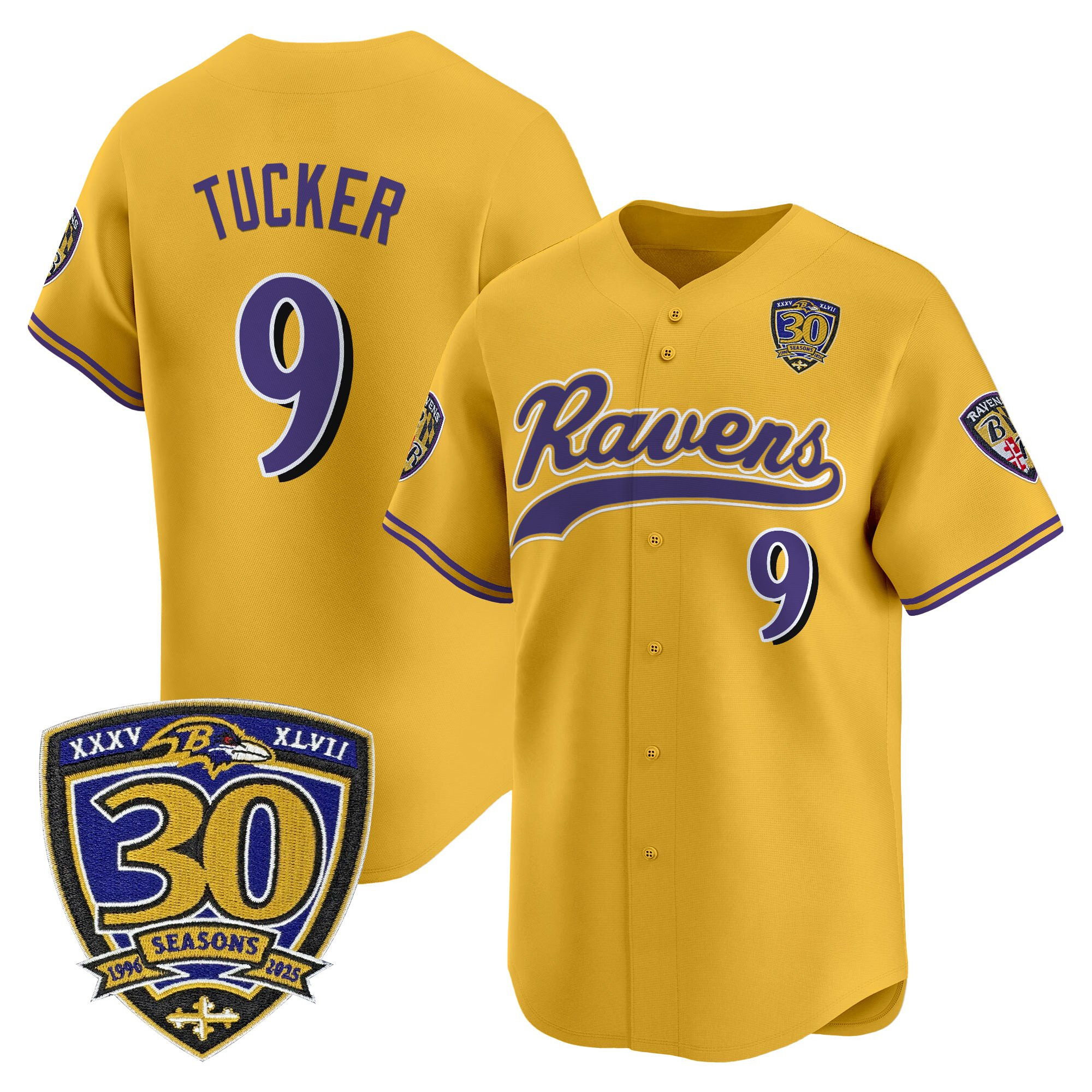 Men's Baltimore Ravens 2025 Vapor Baseball Jersey - 30th Anniversary Patch - All Stitched - Image 34