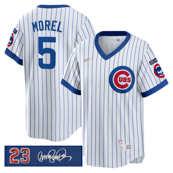 Men's Chicago Cubs 'Ryne Sandberg Tribute Patch' Cooperstown Jersey - All Stitched - Image 17