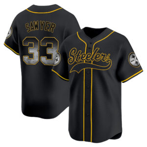 Men's Pittsburgh Steelers Arch Smoke Vapor Baseball Jersey - All Stitched